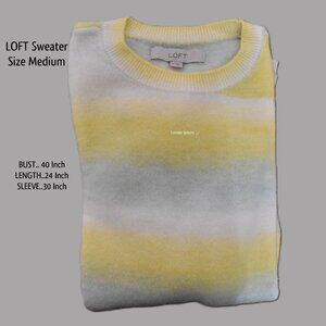 LOFT Sweater M Cowl Neck Acrylic Blend Long Sleeve Machine Wash Tight Knit